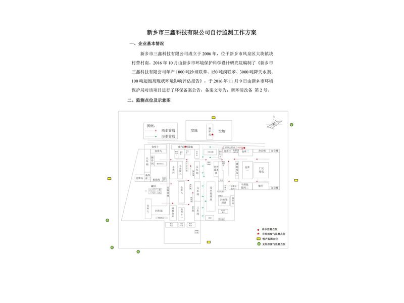 新鄉(xiāng)市三鑫科技有限公司自行監(jiān)測方案